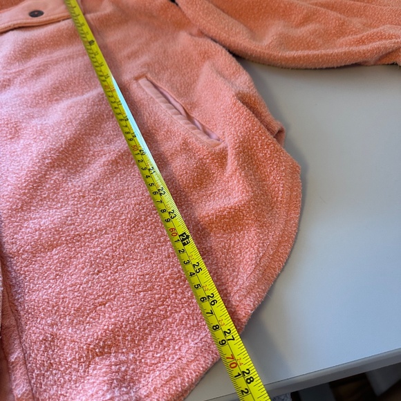 Free People x We The Free Ruby Fleece Shirt Jacket in Scarlett Ibis | Size Small - Picture 8 of 9